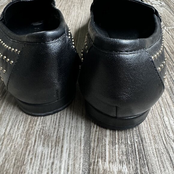 Chelsea Violet Loafers Shoes Women 9MBlack Studded Slip On Leather Whimsigoth - Picture 8 of 8